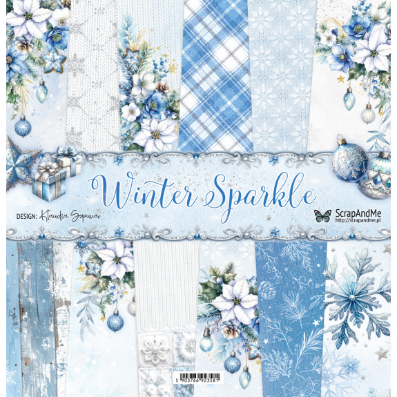 Winter Sparkle, 12" x 12" scrapbooking paper pack