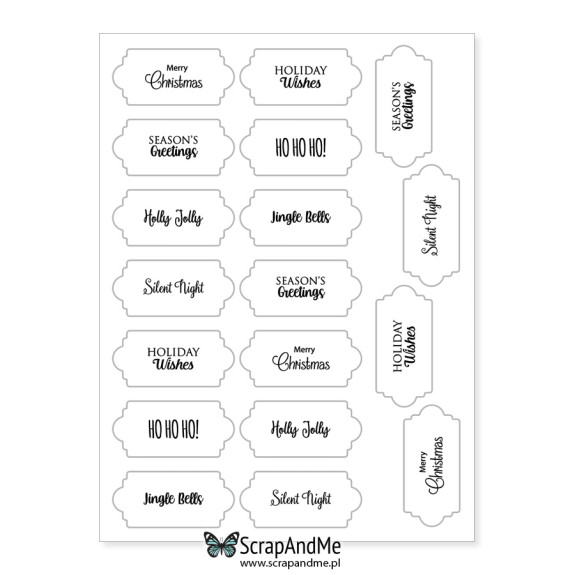 PDF - EN Napisy świąteczne do wykrojnika SAME-INS005, bezpłatne