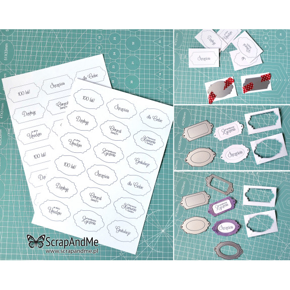 PDF - PL Napisy świąteczne do wykrojnika SAME-INS006, bezpłatne 2