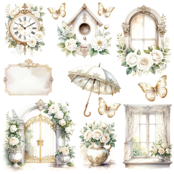 Simple Story 4 -  cover from the 8" x 8" scrapbooking paper pack